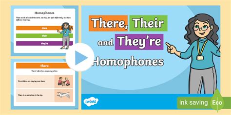 There Their And Theyre Homophones Powerpoint