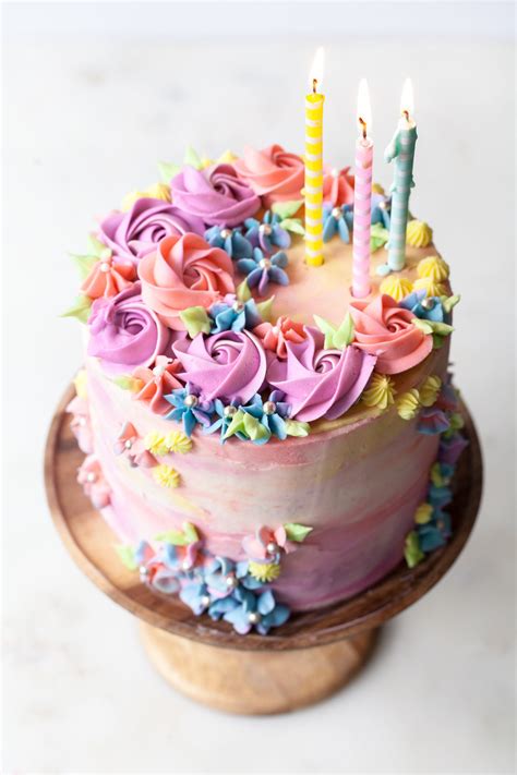 Pastel Buttercream Sprinkle Birthday Cake — Style Sweet Sprinkles