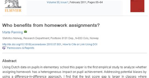 Homework Or No Homework?