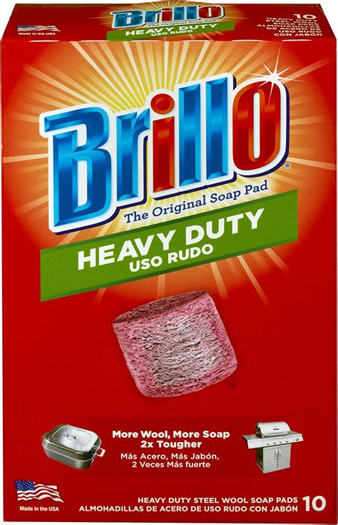 Brillo Heavy Duty Steel Wool Soap Pads Original Red Scent