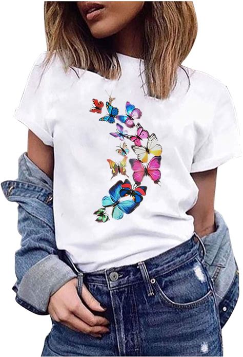 damen oberteile sommer kurzarm blusen t shirt v ausschnitte loose oversize shirt retro liebe