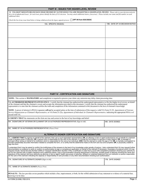 Va Form 20 0996 Fill Out Sign Online And Download Fillable Pdf
