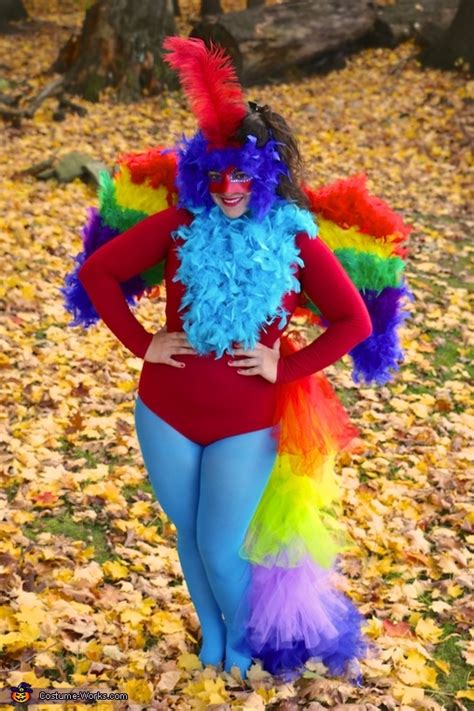 It lets us have fun with our hair and makeup and gives us an excuse. Awesome Homemade Parrot Costume