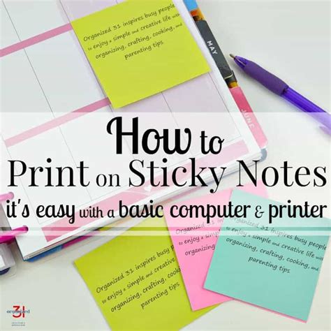 How To Print On Sticky Notes Organized 31