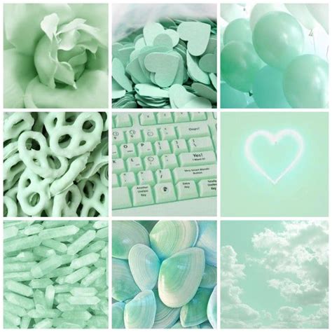Mint Green Aesthetic Collage Aestheticwallpapers Mint Green