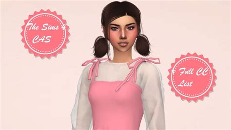 The Sims 4 Create A Sim Pink Outfit And All Cc Links 💗💗 Youtube