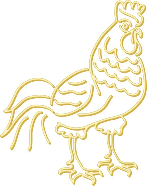 Gallo De Oro Png Pintado A Mano Polla Dorado Png Y Vector Para