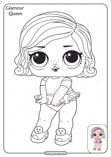 Free Printable Lol Surprise Glamour Queen Coloring Page 10 Colouring