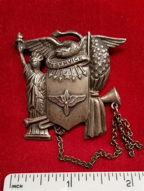 Rare Large Wwii Us Army Air Corps Sterling Silver Son In Service