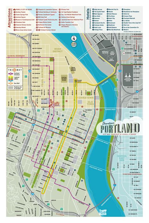 Map Of Downtown Portland Courtesy Of Powell S Books Downtown