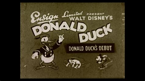 Donald Duck Donald Duck’s Debut Orphans Benefit 1930s Ensign Titles Youtube