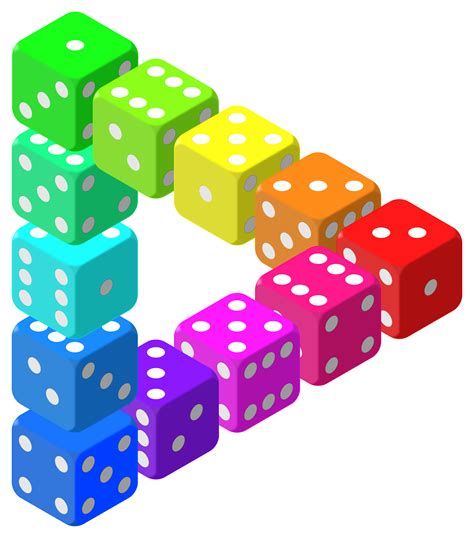 Triangle Of Dice Vector Clipart Image Free Stock Photo Public