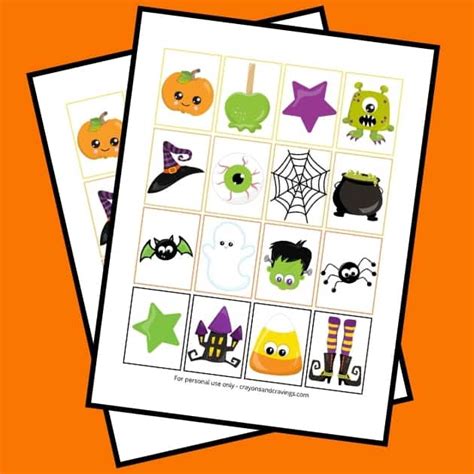 5 Best Images Of Black And White Halloween Memory Gam