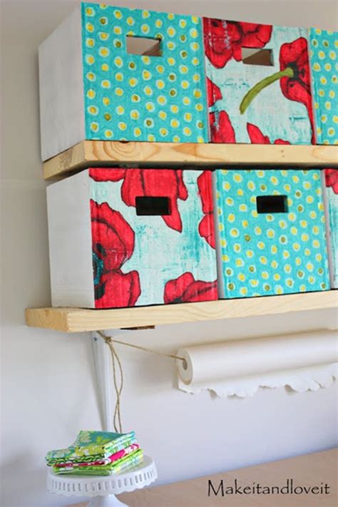 You can make any cardboard box smaller before covering them in fabric. 7 DIY Storage Boxes {Get Organized!} - EverythingEtsy.com