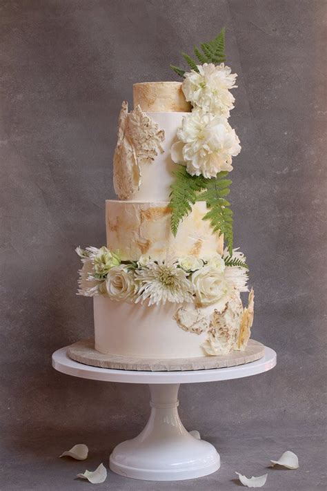 Modern Buttercream With Fresh Flowers Wedding Cake Tutorial ⋆ Shanis
