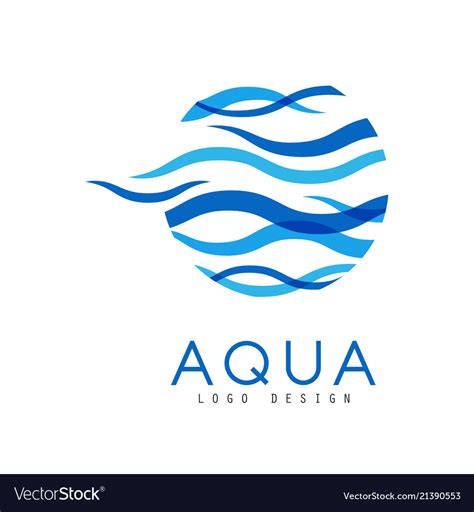 Aqua Logo Design Corporate Identity Template With Vector Image