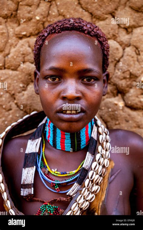 A Portrait Of A Girl From The Hamer Tribe The Monday Market Turmi The Omo Valley Ethiopia