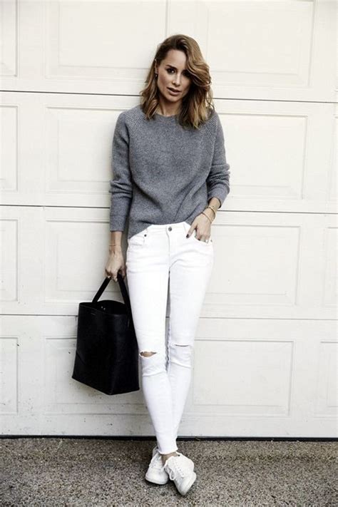 15 Frühling Lässige Outfits begeistern in 2020 Weiße jeans