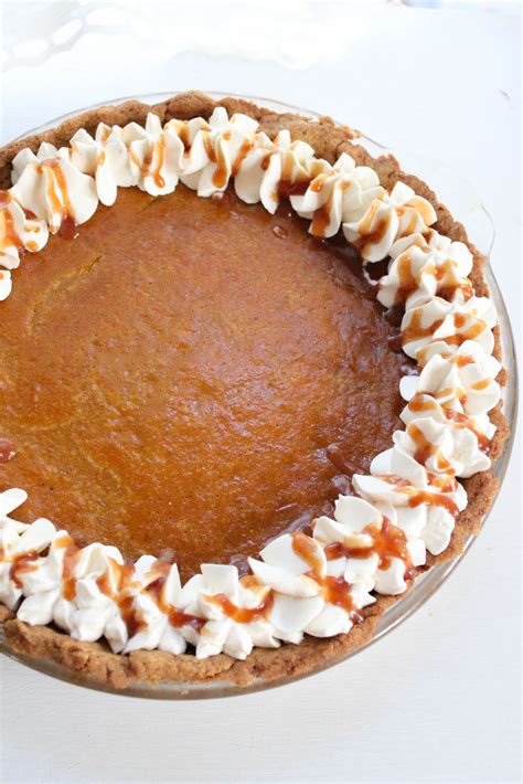 Pumpkin Pie With Honey And Caramel Whip Cream Topping