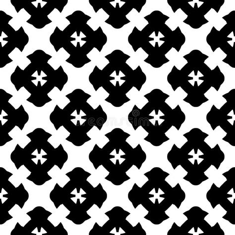 Seamless Pattern Black And White Gothic Texture Stock Vector