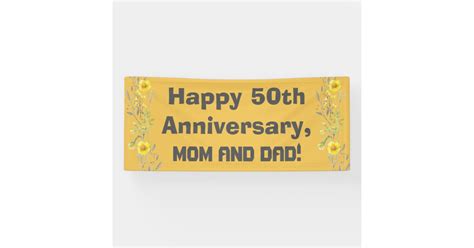 Happy 50th Anniversary Mom And Dad Banner Zazzle