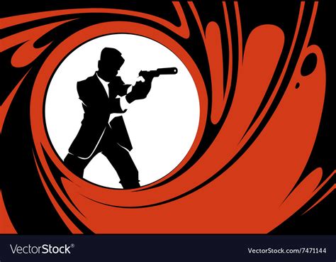 Secret Agent Or Spy Silhouette Royalty Free Vector Image