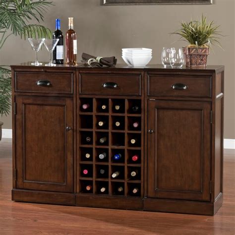 Vibration is bad for wine and so good wine cabinets don't have a compressor/ moving parts temperature control. American Heritage Natalia Bar Cabinet with Wine Storage ...