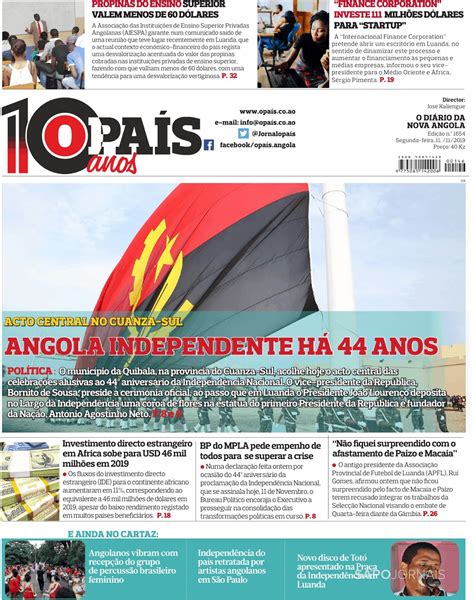 Rua Dos Navegantes Angola Festeja 44 Anos De Independência