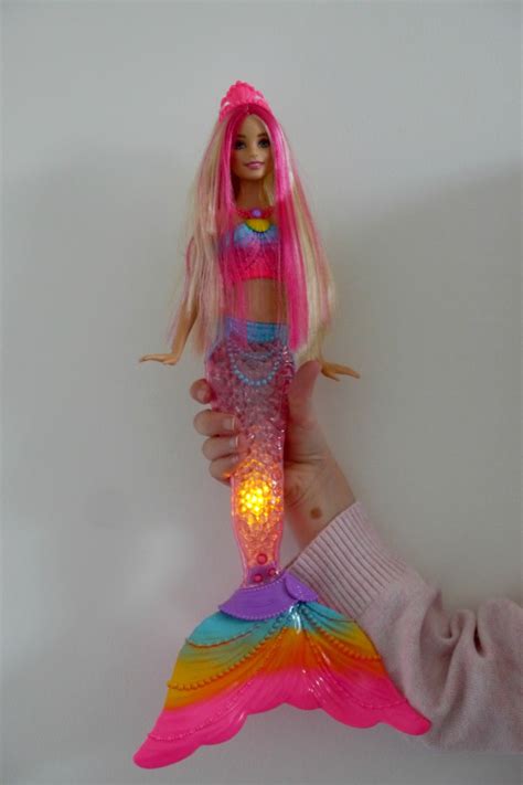 themummydiaryuk barbie rainbow lights mermaid doll review