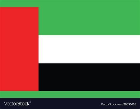 Dubai Flag Official Colors And Proportion Vector Image