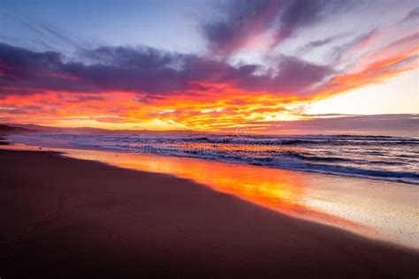 Ocean Reflections Of A Sunset Over Monterey Bay Stock Image Image Of