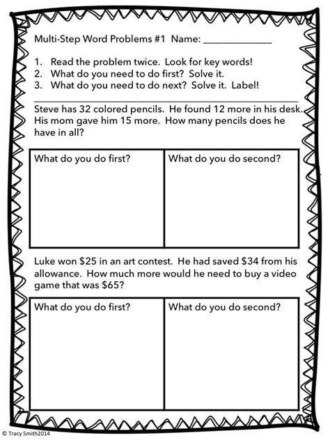 Two Step Addition And Subtraction Word Problems 2nd Grade Askworksheet