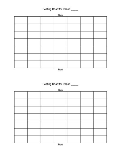 Free Printable Seating Chart Template Printable Templates