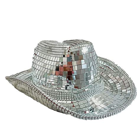 2023 Disco Ball Cowboy Hat Mirror Ball Hat Cowgirl Hat 100 Handmade