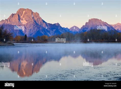 Dawn Mist Mount Moran Oxbow Bend Snake River Grand Teton National