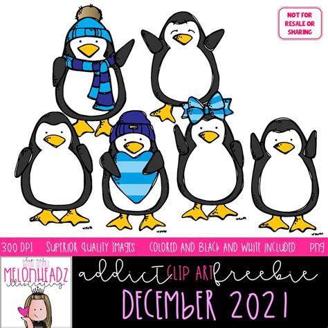 Melonheadz Penguins Clip Art Library