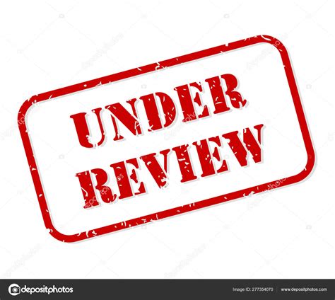 Under Review Rubber Stamp Vector Stock Vector By Thpstock