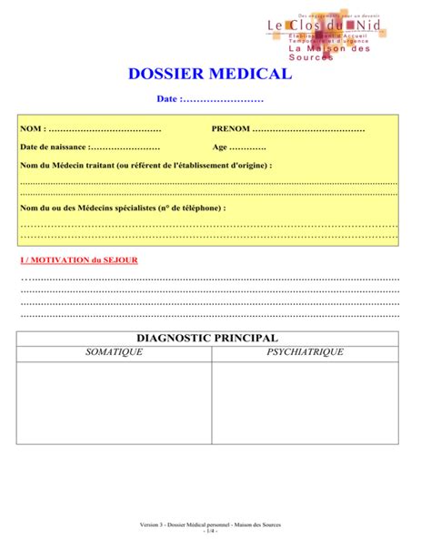Télécharger Le Dossier Médical