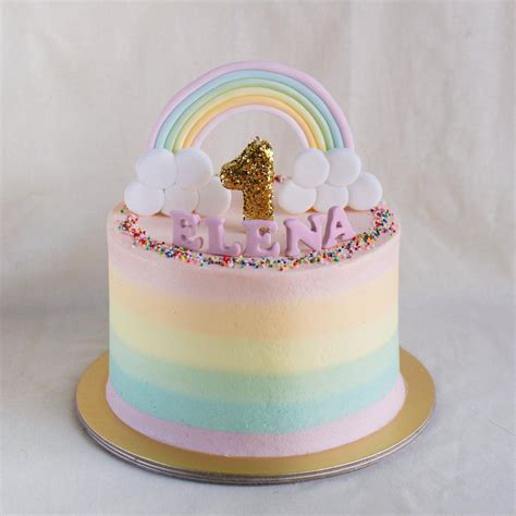 Tall Pastel Rainbow Cake Pastel Rainbow Cake Rainbow Birthday Cake