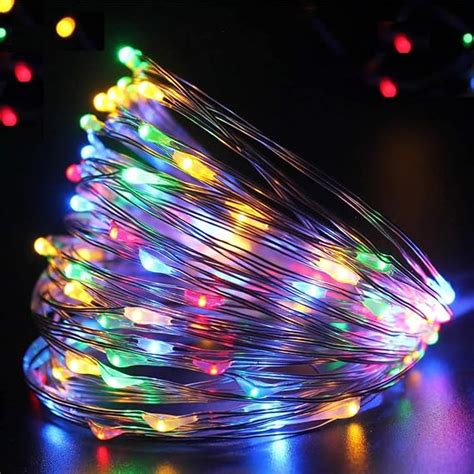 Ooklee Christmas Lights Usb Plug In 5m 50 Led 4 Pack Multi Colour