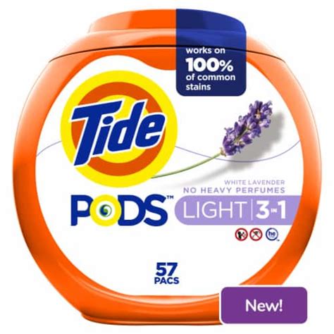 Tide Pods White Lavender Laundry Detergent Pods 57 Ct Kroger