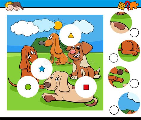 Match Pieces Game Cartoon Stock Vector Illustration Of Cartoon 54851743