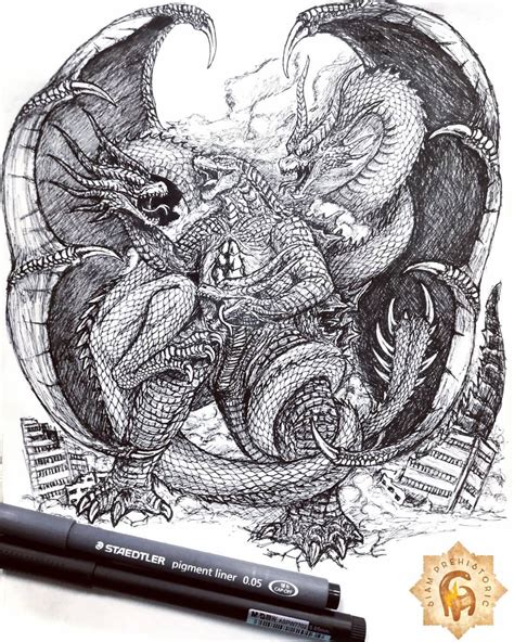 In a time when monsters walk the earth, humanity's fight for its future sets godzilla and kong on a collision course that will see the two most. GODZILLA VS. KING GHIDORAH (2019) Drawing pen on paper # ...