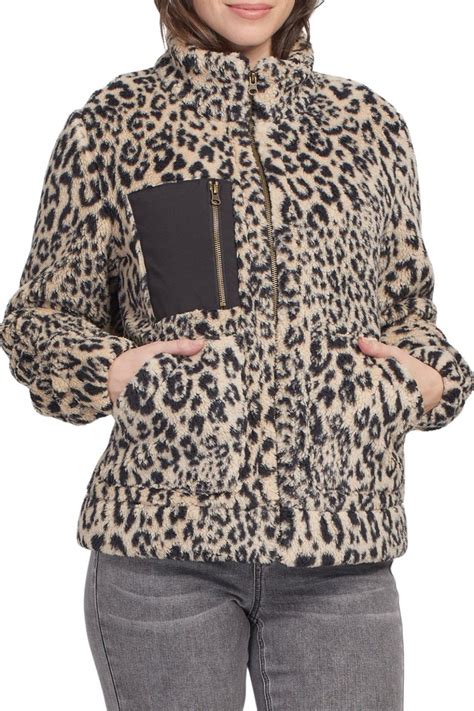 Leopard Print Fleece Jacket From Tribal 665624042005