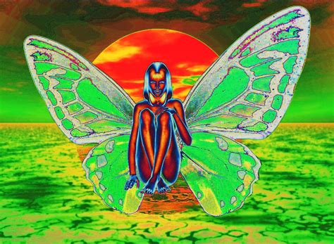 Psychedelic Butterfly Woman By Icarusiamart On Deviantart