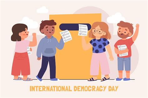 Ilustración del día internacional de la democracia Vector Gratis