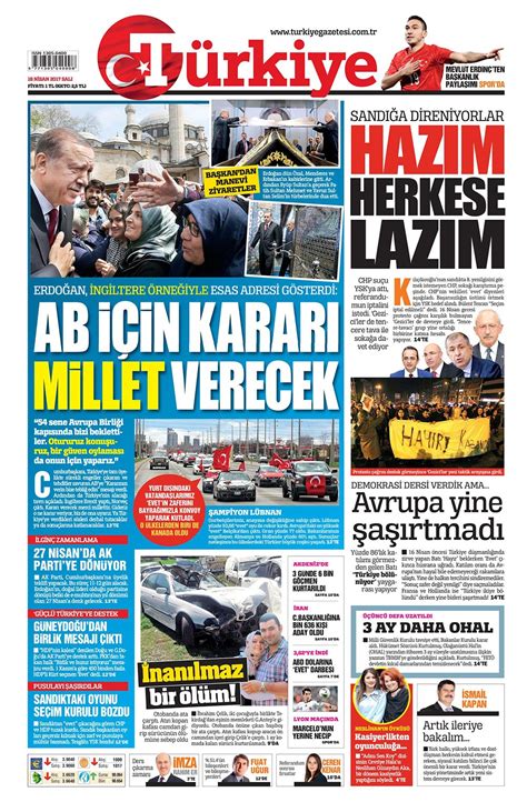 Sabah gazetesi 18 nisan 1993 (turgut özal vefat manşeti). Günün gazete manşetleri - 18 Nisan 2017 | NTV