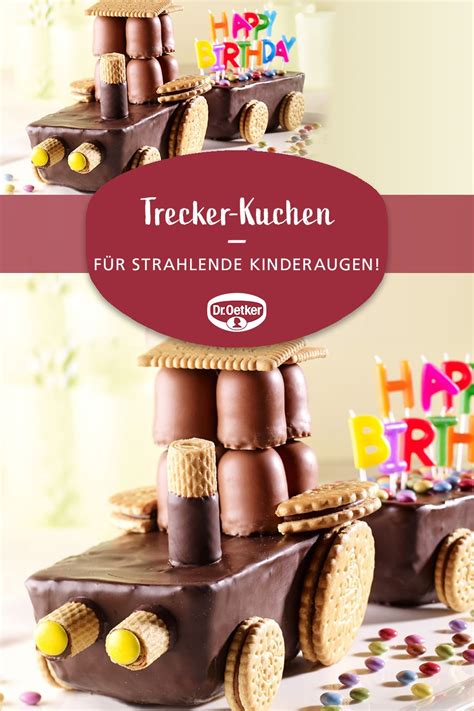 Eine perfekte dekoration für ihren kuchen zum kindergeburtstag: Trecker-Kuchen | Rezept in 2020 | Kindergeburtstag kuchen ...