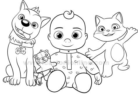 Cocomelon Coloring Pages Jj Cocomelon Coloring Pages Getcoloringpages