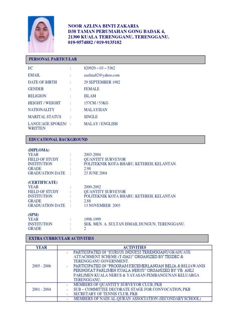 Jika anda calon yang dipanggil untuk sesi temuduga kerajaan, sudah tentu anda dikehendaki membawa resume sekali ketika temuduga. contoh-resume-terkini.docx